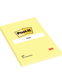 Bloc de 100 feuilles post-it notes 102 x 152 mm coloris jaune