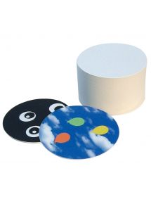 Lot de 100 dessous de verre ronds en carton blanc