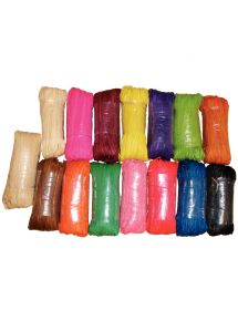Kit de 15 pelotes de 50 g de raphia végétal assortis