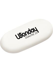 Boîte de 20 gommes Ovalyne blanches