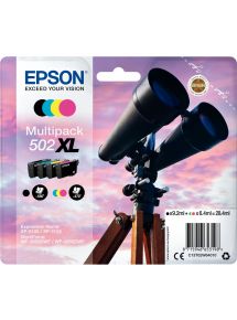 Epson JUMELLES / 502XL lot 4 cartouches encre NCMJ haute capacité authentique T02W640