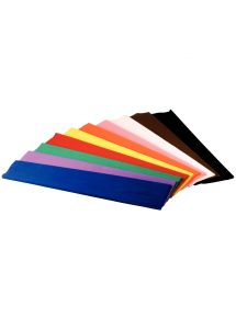 Paquet de 10 feuilles de papier crépon ignifuge, 2x0,5 m, assortis