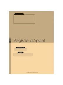 Registre d'appel 21x29,7cm,  24 pages sans découpe