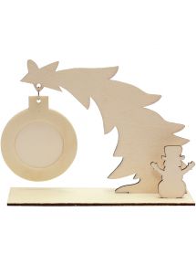 Lot de 5 porte-photos Noël en bois