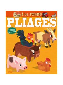 Bloc de 16 pages, les animaux de la ferme  à plier sans ciseaux sans colle et gommettes pour décorer