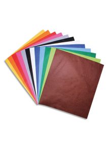 Sachet de 12 coupons de feutrine non adhésive, format 45x50cm, couleurs assorties