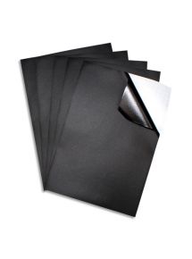 Sachet de 5 ardoises noires adhésives, format A4