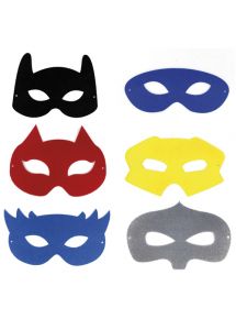 Lot de 12 masques en feutrine à customiser, thème super héros