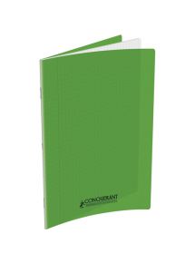 Cahier polypro 24x32cm, 140p, grands carreaux, , vert