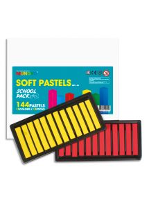 Pastel tendre Mungyo, schoolpack de 144 couleurs assorties