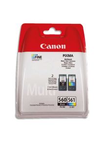 Cartouche Canon jet d'encre PG560/CL561, multipack noir et couleurs