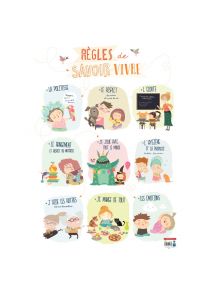 Poster en PVC 76x52cm règles de savoir-vivre