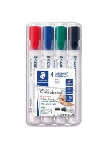 Marqueur Whiteboad Marker, pointe ogive 2 mm, pochette de 4 couleurs