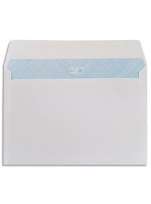 Enveloppe blanches auto-adhésives 162x229 mm, 80g, boîte de 500
