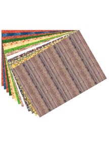 Paquet de 13 feuilles de papier motif structures assorties format 50 x 70 cm