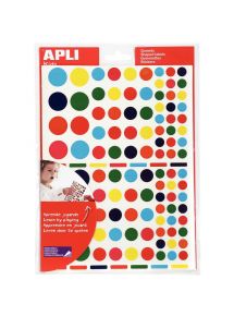 Gommette ronde, pochette de 2080 gommettes repositionnables Ø20mm, couleurs assorties