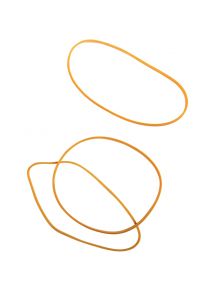 Bracelet caoutchouc étroit blond standard 80x1,8mm, boîte de 100g