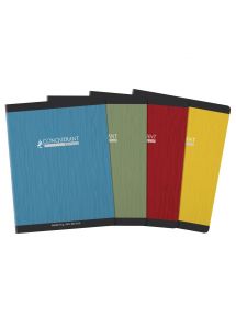 Cahier piqûre 96 pages, recyclé, 17x22 cm, seyès, papier 70g