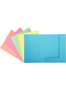Chemise 2 rabats en carte 210g, A4 paquet de 50, couleurs assorties