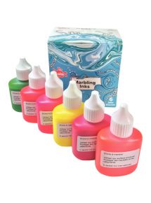 Kit de marbling 6 flacons 25ml, couleurs fluorescentes