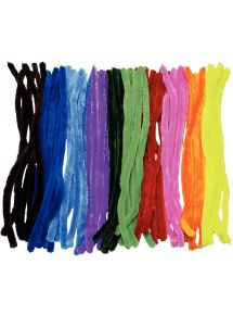 Sachet de 60 chenilles maxi, diamètre 20 mm et longueur 50 cm coloris assortis