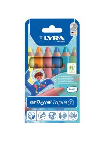 Étui de 6 crayons de couleur Groove Triple pastel