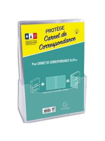 Protège-carnet de correspondance, format 16x24cm, incolore (FUZ3874)