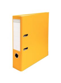 Classeur à levier polypropylène, 29x32cm, dos de 8cm, jaune