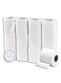 Rouleau de papier toilette extra ouate blanche, colis de 48 rouleaux