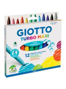 Feutre de coloriage Turbo Maxi pointe large, étui de 12