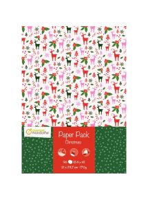 Paquet de 96 feuilles de papier motifs Noël 170 grammes format 21 x 29,7 cm