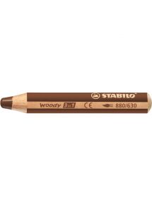 Crayon de couleur multi-talents Woody 3in1 Tierre de Sienne brûlée