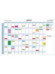 Planning annuel magnétique 90x59cm vendu en kit avec de nombreux accessoires