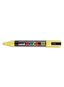 Marqueur gouache Posca pointe ogive, écriture 2,5 mm, jaune