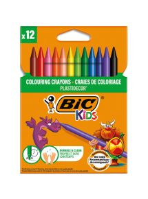 Crayon plastique Plastidécor, étui de 12