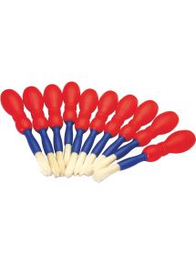 Lot de 10 pinceaux avec manche en plastique