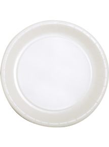 Paquet de 50 assiettes en carton diamètre 22cl blanches
