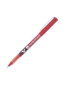 Stylo roller pointe aiguille Pilot V5, écriture 0,3 mm, rouge