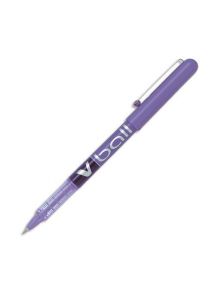 Stylo roller pointe métal Pilot V Ball 05, écriture 0,3mm, violet