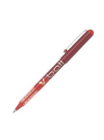 Stylo roller pointe métal Pilot V Ball 07, écriture 0,5mm, rouge