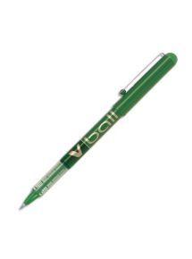 Stylo roller pointe métal Pilot V Ball 07, écriture 0,5mm, vert