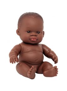 Poupée garçon africain 21 cm
