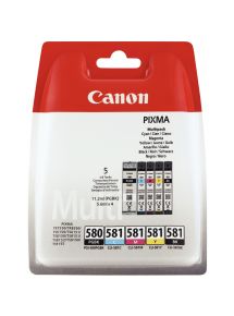 Canon 580 / 581 lot 5 cartouches encre noir photo, NCMJ authentique PGI580PGBK / CLI581BKCMJ