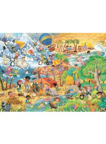 Puzzle XXL 100 pièces, les 4 saisons