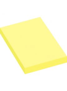 Lot de 12 blocs de 100 feuilles de notes repositionnables 50 x 75 mm coloris  jaune pastel