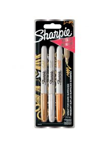 Blister de 3 marqueurs permanents Sharpie métallique