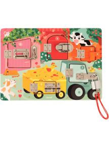 Planche à cadenas en bois, la ferme