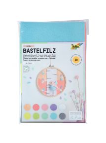 Paquet de 10 coupons feutrine pastel format 20 x 30 cm