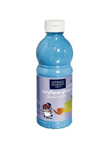 Peinture acrylique Glossy, flacon de 500ml, turquoise