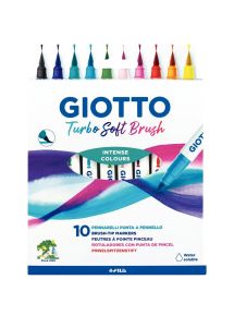 Feutre de coloriage Turbo Soft Bruch pointe pinceau, étui de 10